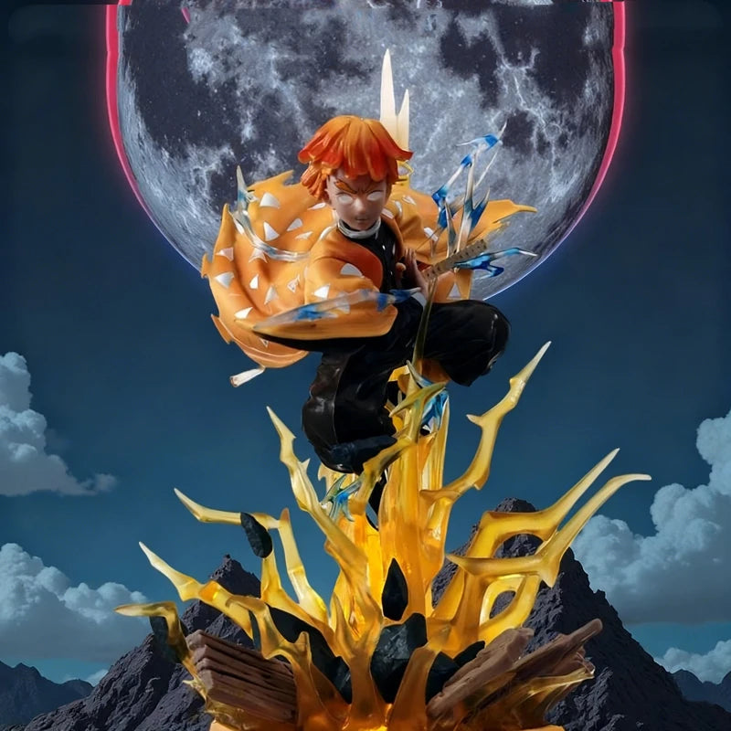 35cm Demon Slayer Zenitsu Agatsuma Light-Up PVC Figure