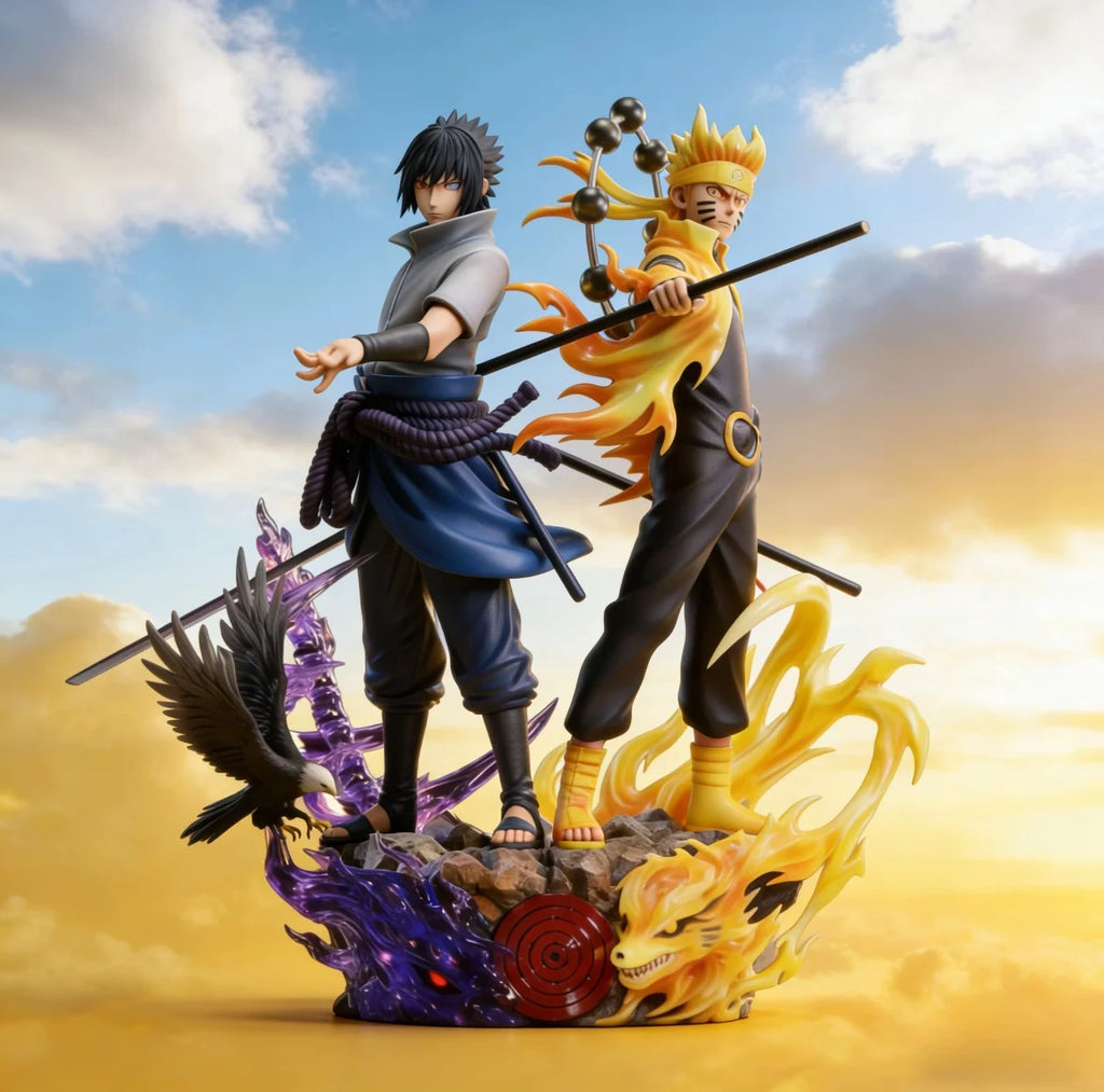 25cm Exclusive 2Pcs Naruto Sasuke Uchiha PVC Figure
