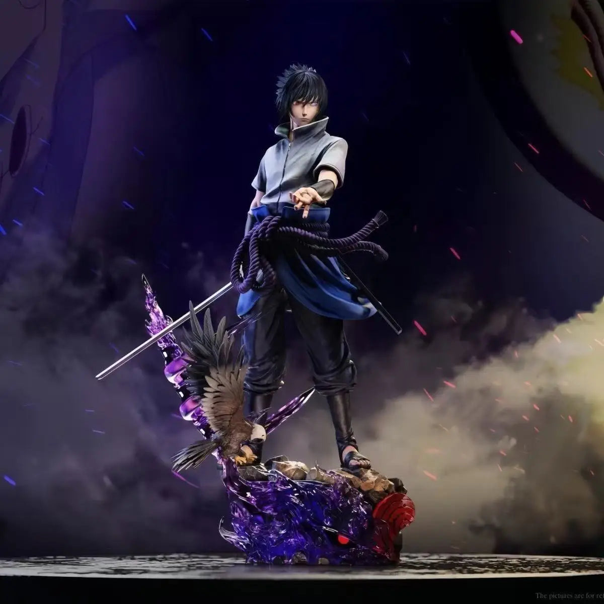 25cm Exclusive 2Pcs Naruto Sasuke Uchiha PVC Figure