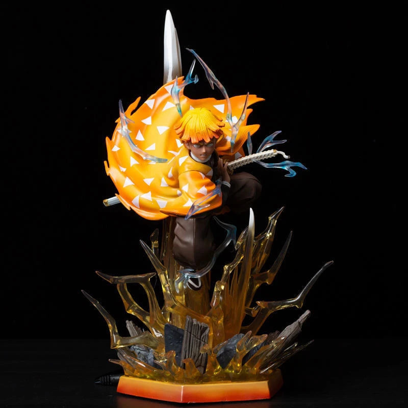 35cm Demon Slayer Zenitsu Agatsuma Light-Up PVC Figure