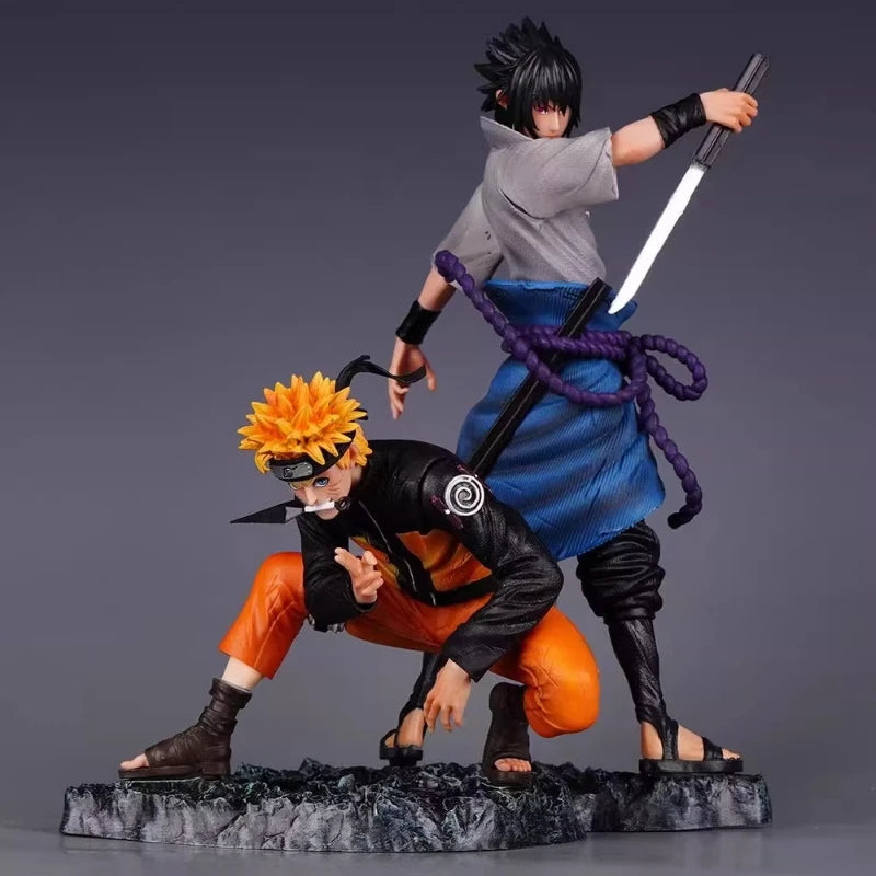 28cm Naruto Naruto & Sasuke Bond PVC Figure