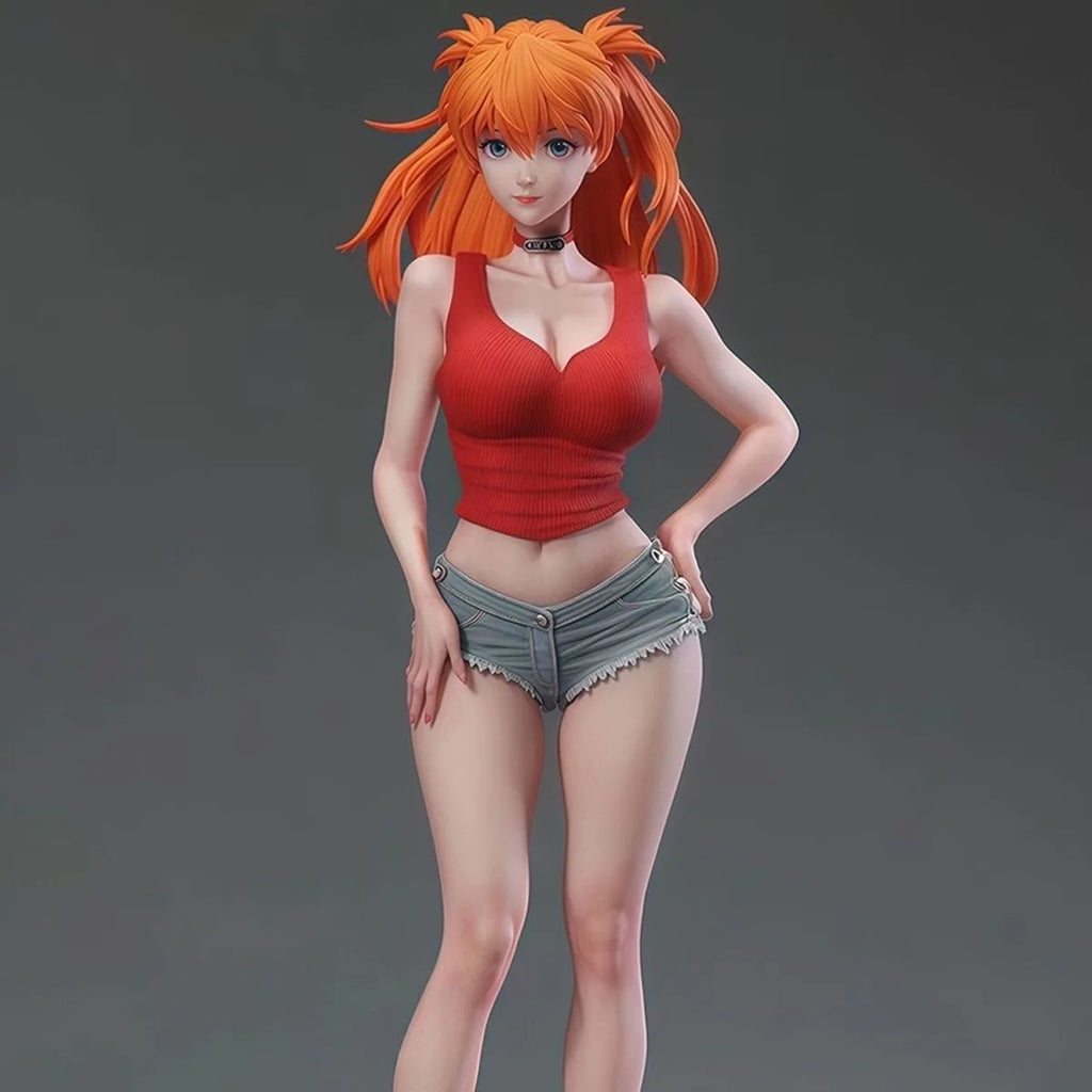 Sexy Asuka Langley School Uniform PVC Figure