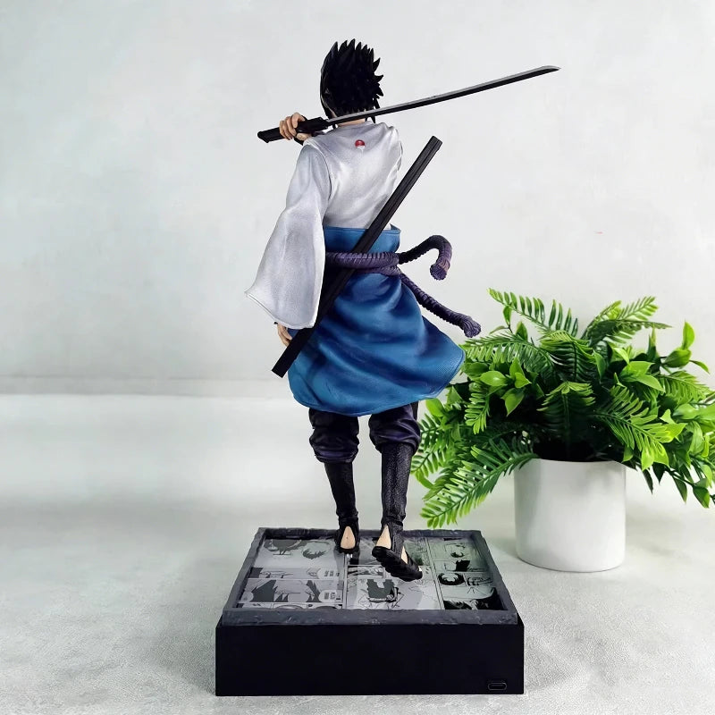 29cm Naruto Sasuke Uchiha Light-Up PVC Figure